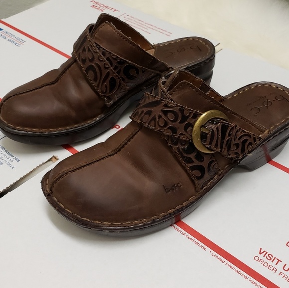 BORN BOC Brown Leather Uppers Mule Clogs S… - Picture 6 of 7